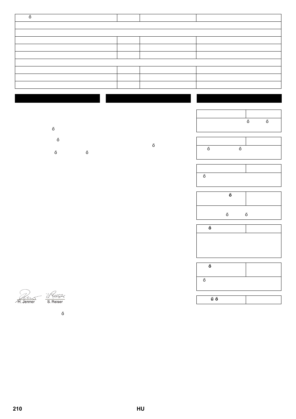 Ek konformitási nyiltakozat, Garancia tartozékok | Karcher KM 100-100 R P User Manual | Page 210 / 380