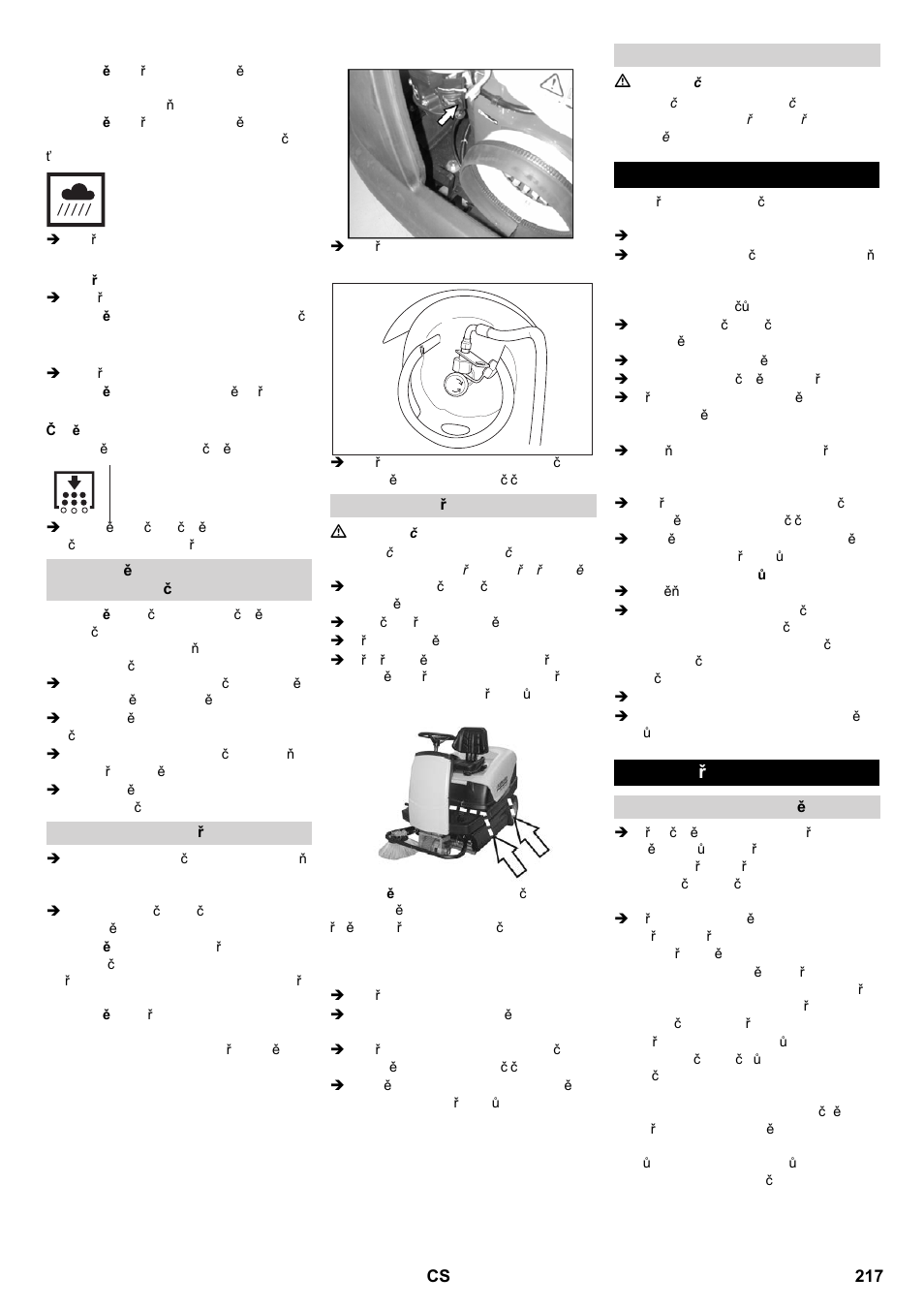 Odstavení ošetřování a údržba | Karcher KM 100-100 R P User Manual | Page 217 / 380