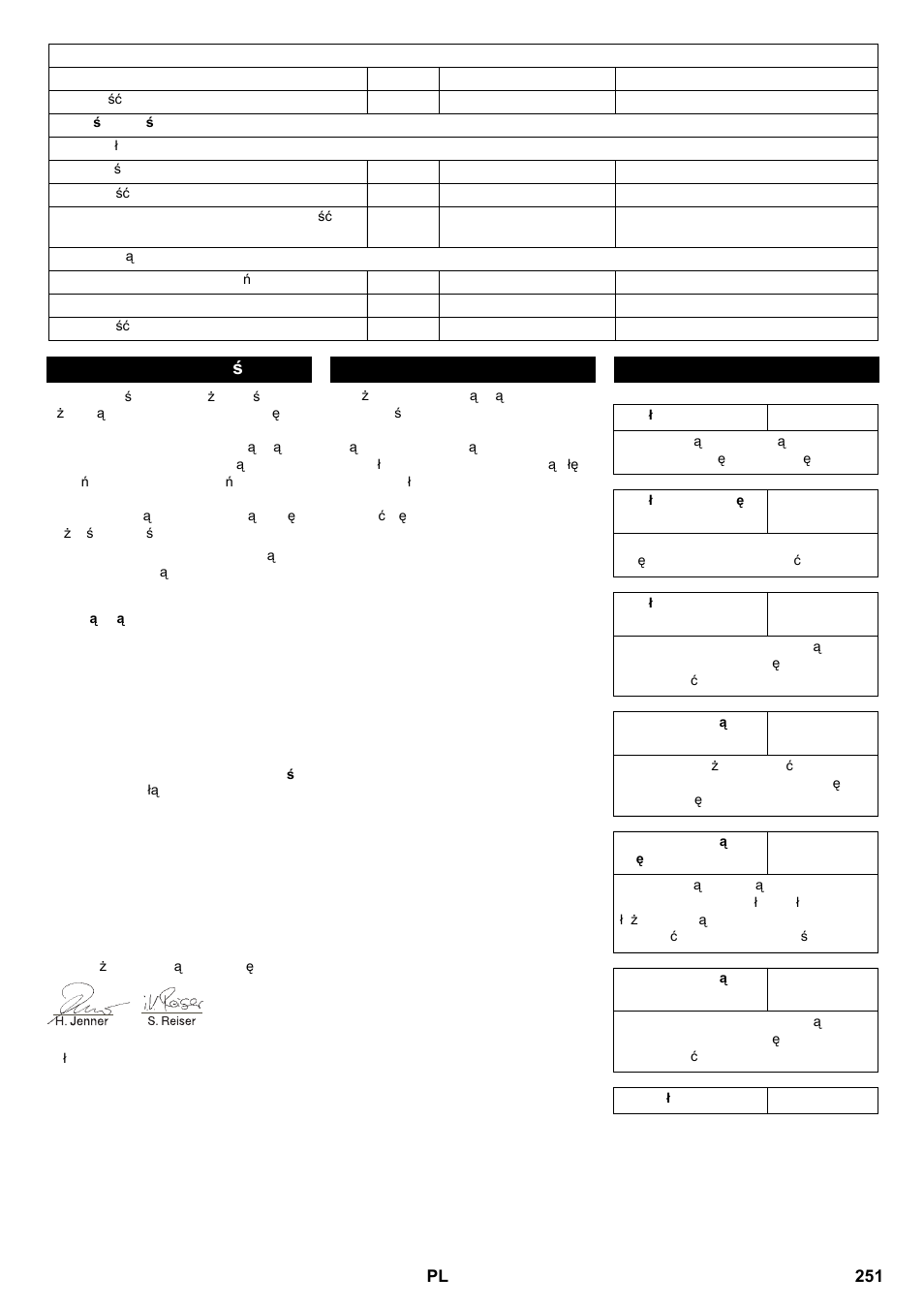 Deklaracja zgodności ue, Gwarancja akcesoria | Karcher KM 100-100 R P User Manual | Page 251 / 380