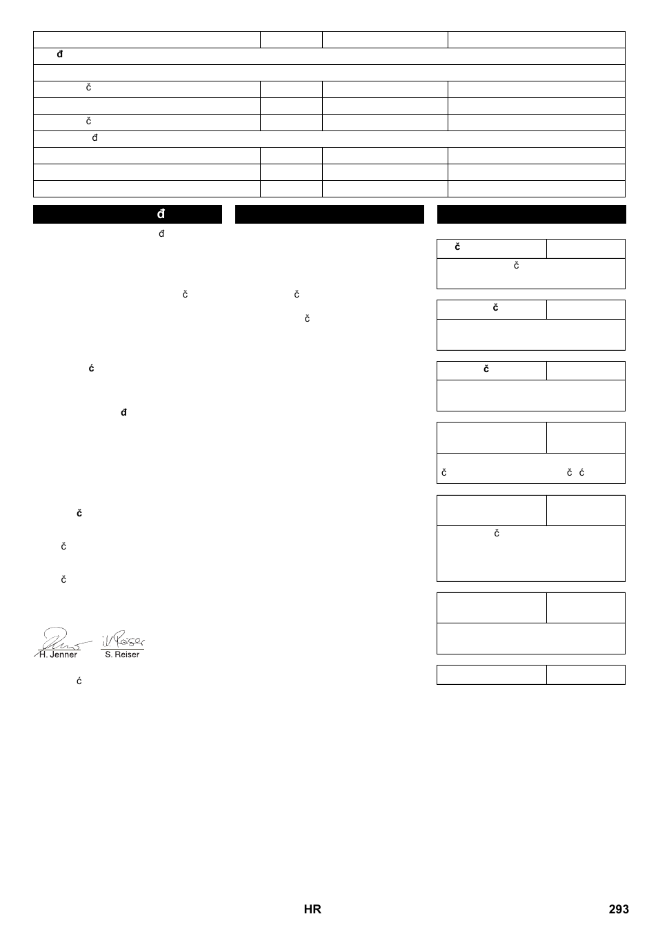 Ez izjava o usklađenosti, Jamstvo pribor | Karcher KM 100-100 R P User Manual | Page 293 / 380