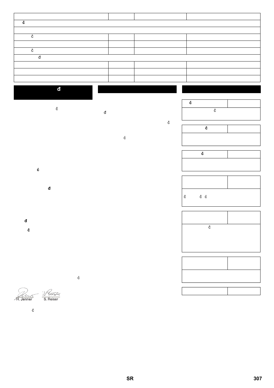 Izjava o usklađenosti sa propisima ez, Garancija pribor | Karcher KM 100-100 R P User Manual | Page 307 / 380