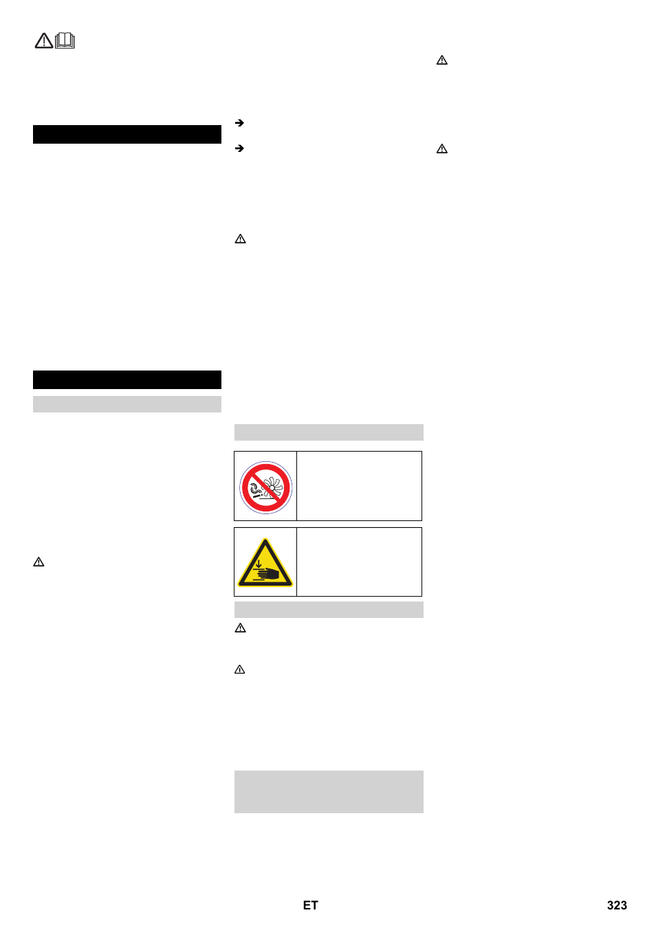 Eesti, Sisukord, Ohutusalased märkused | Karcher KM 100-100 R P User Manual | Page 323 / 380