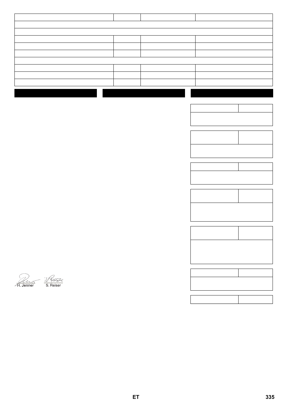 Eü vastavusdeklaratsioon, Garantii tarvikud | Karcher KM 100-100 R P User Manual | Page 335 / 380