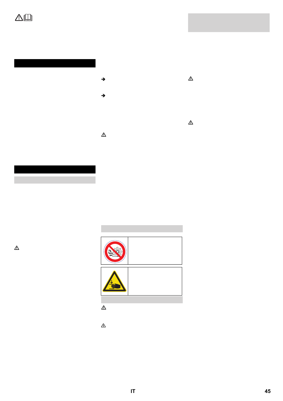 Italiano, Indice, Norme di sicurezza | Karcher KM 100-100 R P User Manual | Page 45 / 380