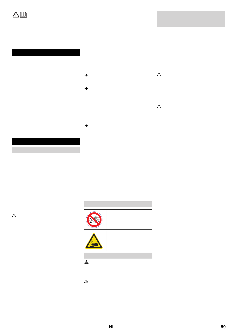 Nederlands, Inhoudsopgave, Veiligheidsinstructies | Karcher KM 100-100 R P User Manual | Page 59 / 380