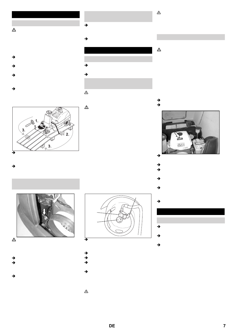 Vor inbetriebnahme, Inbetriebnahme, Betrieb | Karcher KM 100-100 R P User Manual | Page 7 / 380