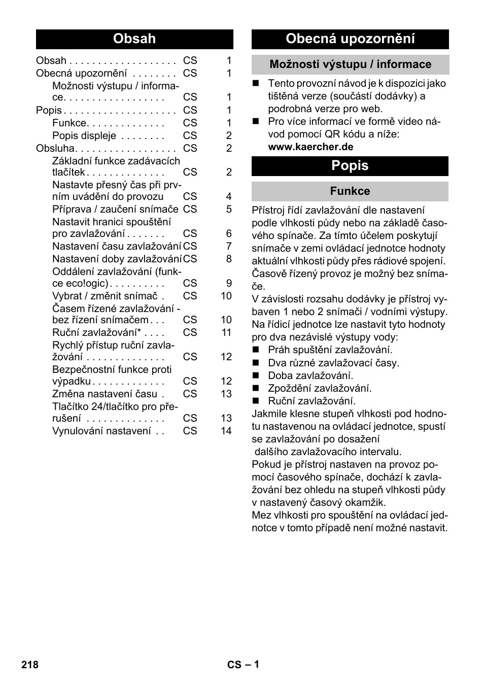 Karcher SensorTimer TM ST6 DUO eco!ogic User Manual | Page 218 / 374