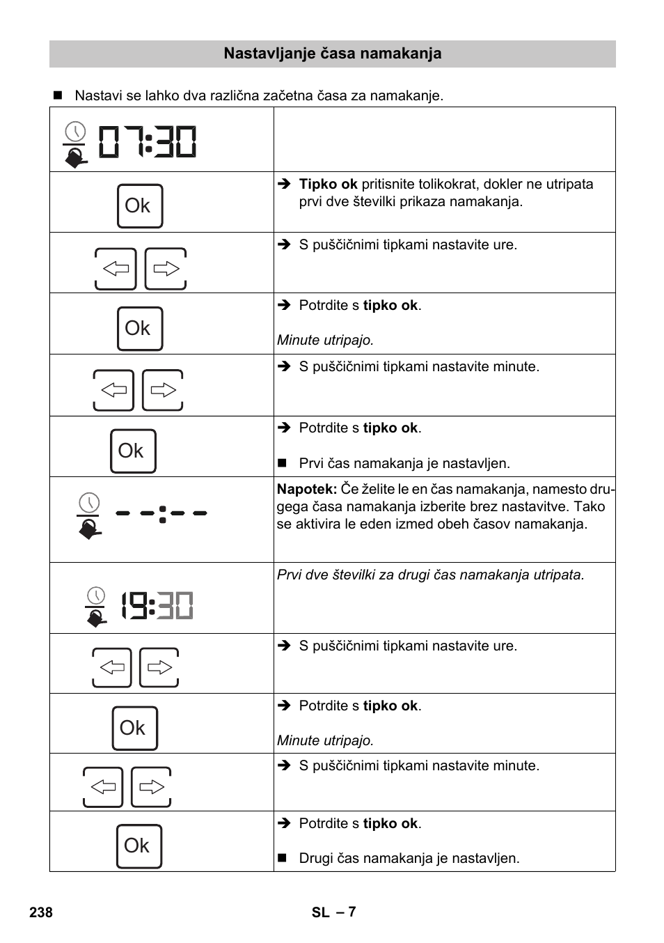 Nastavljanje časa namakanja | Karcher SensorTimer TM ST6 DUO eco!ogic User Manual | Page 238 / 374