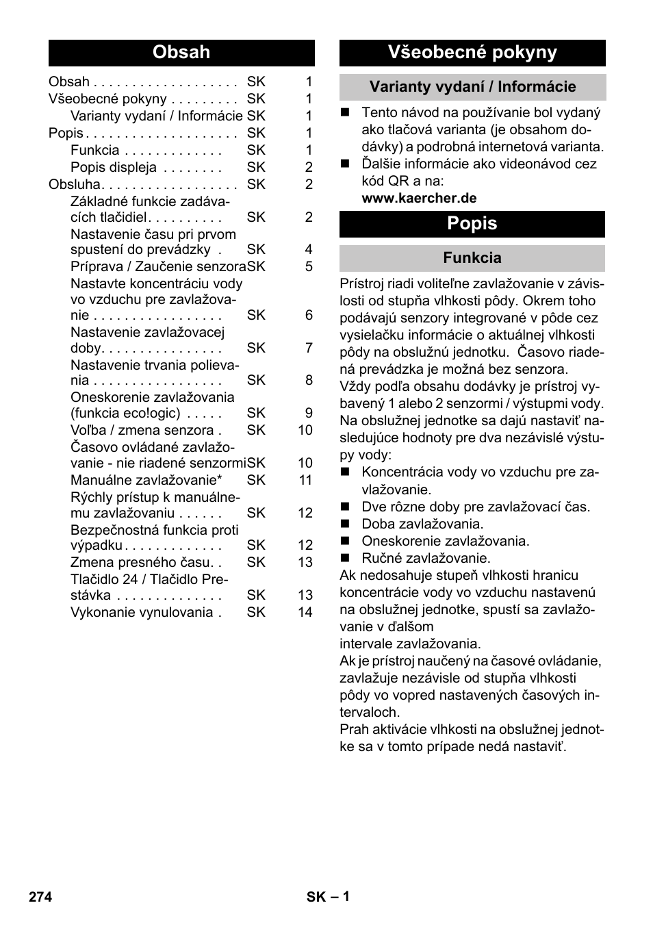 Karcher SensorTimer TM ST6 DUO eco!ogic User Manual | Page 274 / 374