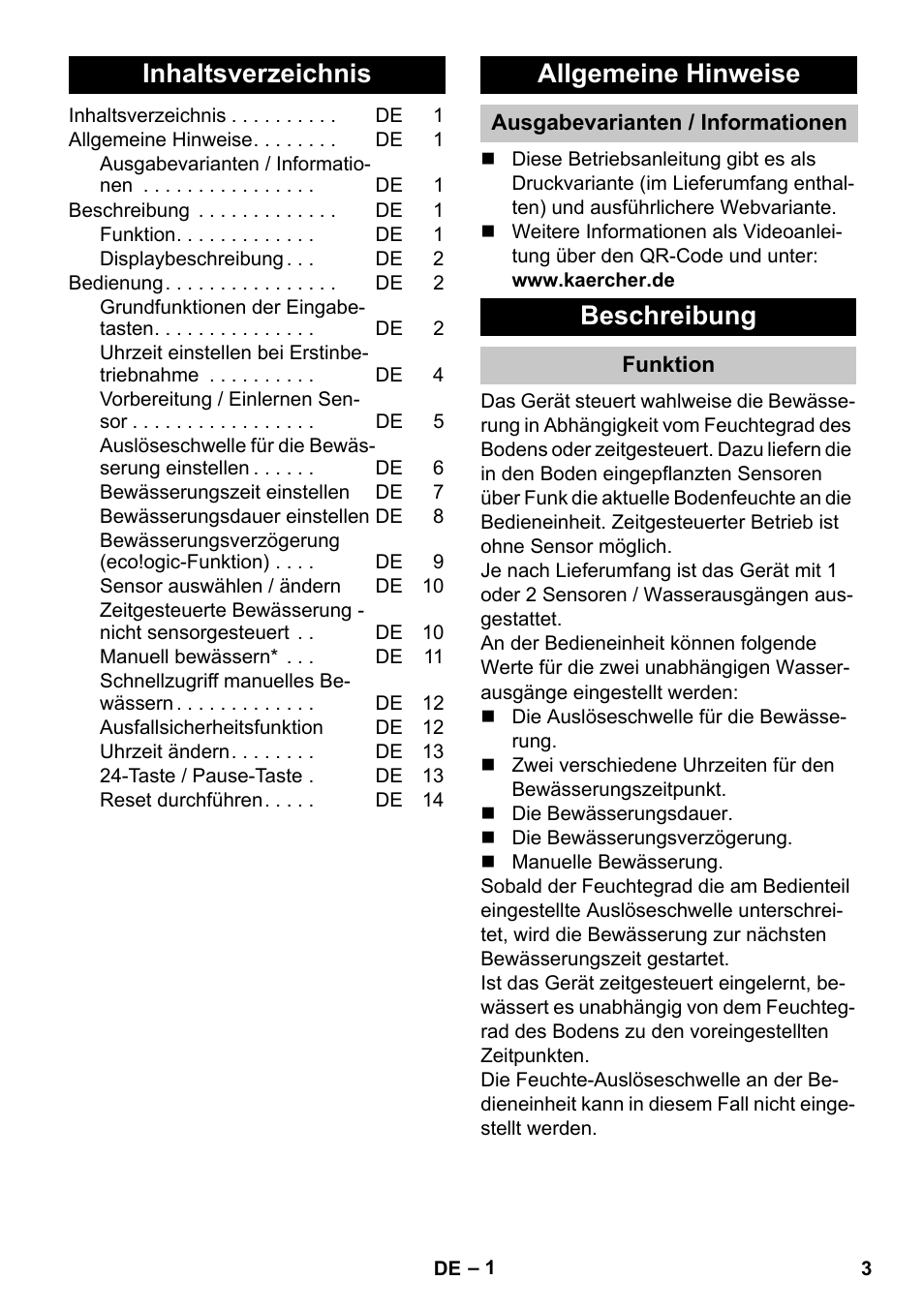 Karcher SensorTimer TM ST6 DUO eco!ogic User Manual | Page 3 / 374