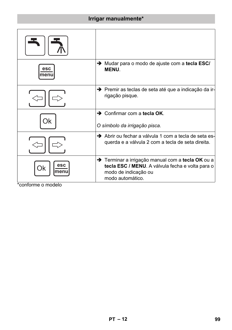 Irrigar manualmente | Karcher SensorTimer TM ST6 DUO eco!ogic User Manual | Page 99 / 374