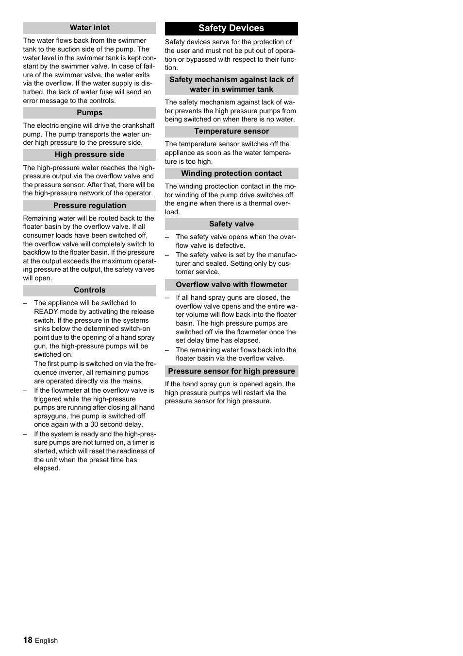 Safety devices | Karcher HDC advanced User Manual | Page 18 / 356