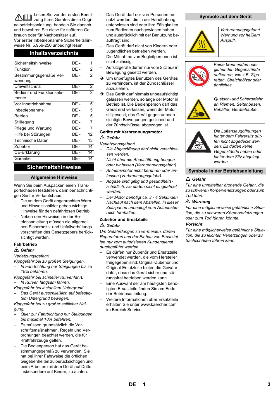 Karcher KM 90-60 R P User Manual | Page 3 / 392