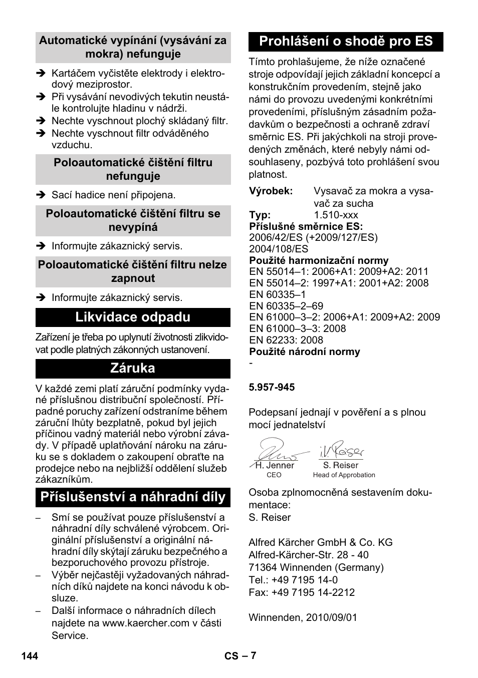 Karcher NT 14-1 Ap Te Adv L User Manual | Page 144 / 248