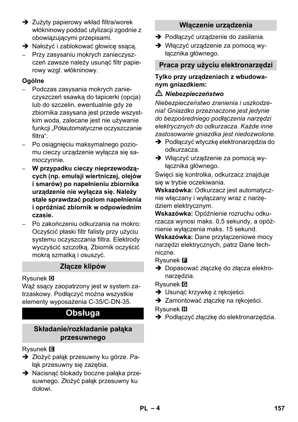 Obsługa | Karcher NT 14-1 Ap Te Adv L User Manual | Page 157 / 248