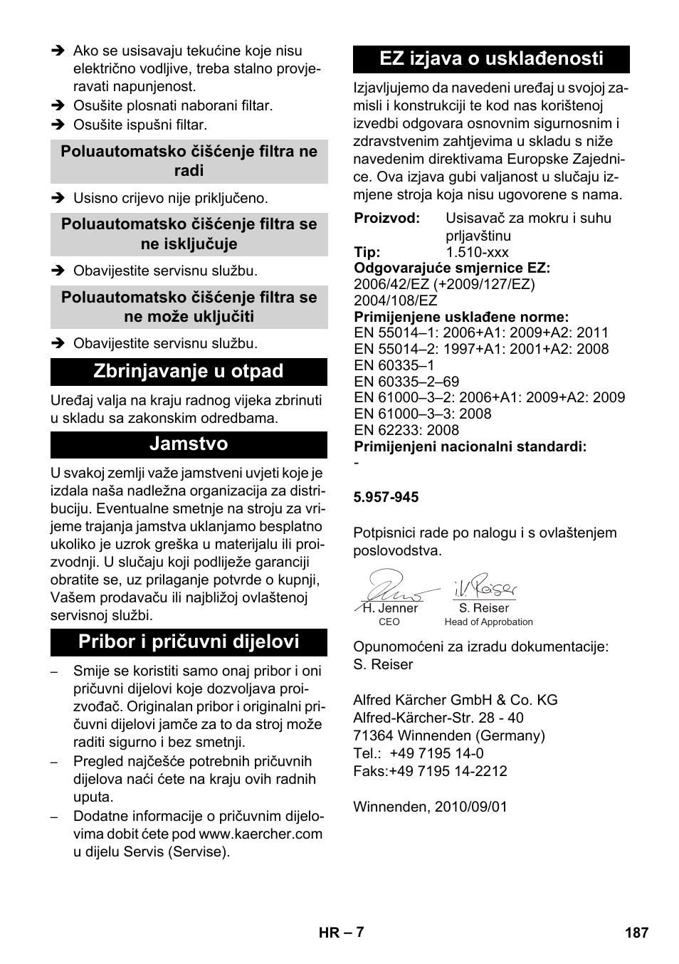Karcher NT 14-1 Ap Te Adv L User Manual | Page 187 / 248