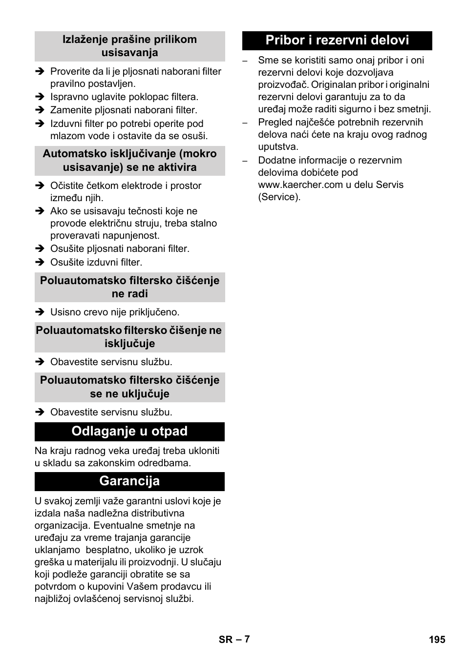 Karcher NT 14-1 Ap Te Adv L User Manual | Page 195 / 248