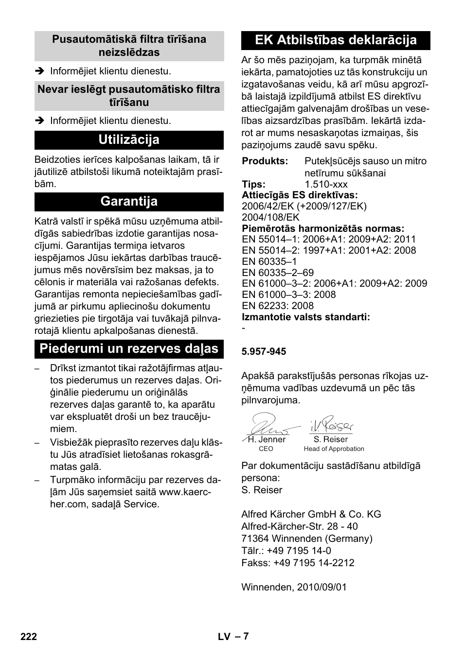 Karcher NT 14-1 Ap Te Adv L User Manual | Page 222 / 248