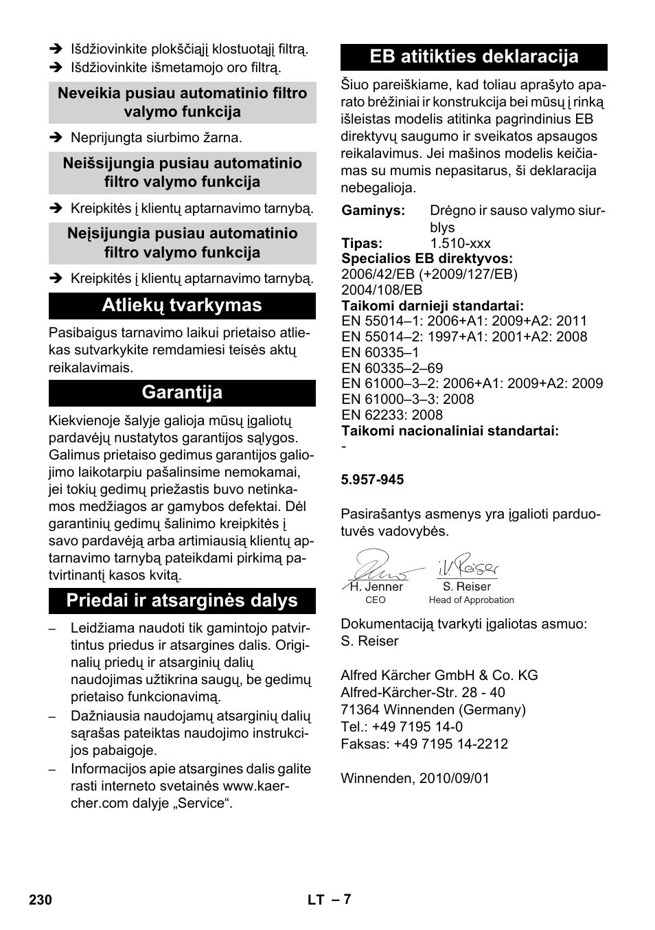 Karcher NT 14-1 Ap Te Adv L User Manual | Page 230 / 248