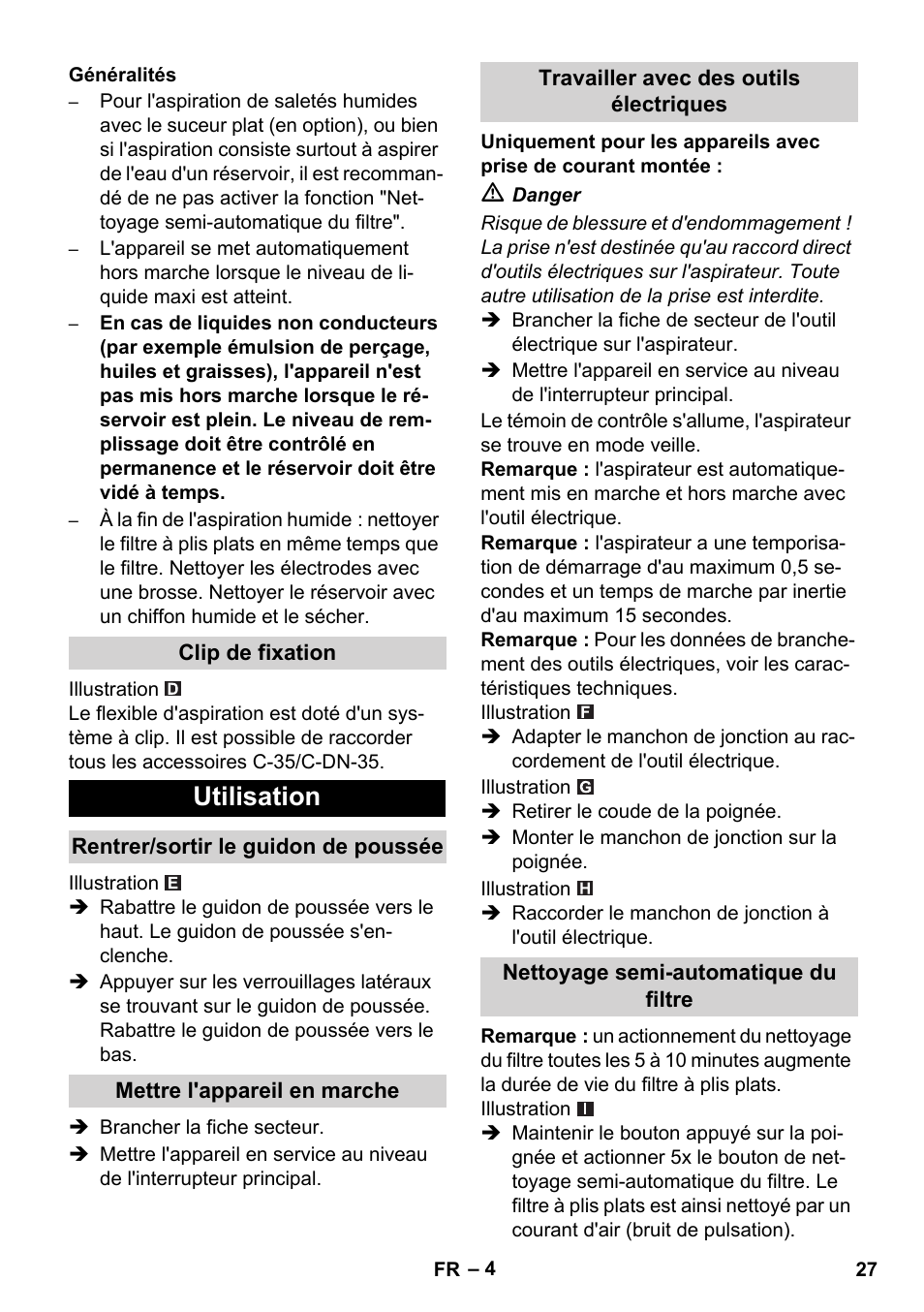 Utilisation | Karcher NT 14-1 Ap Te Adv L User Manual | Page 27 / 248