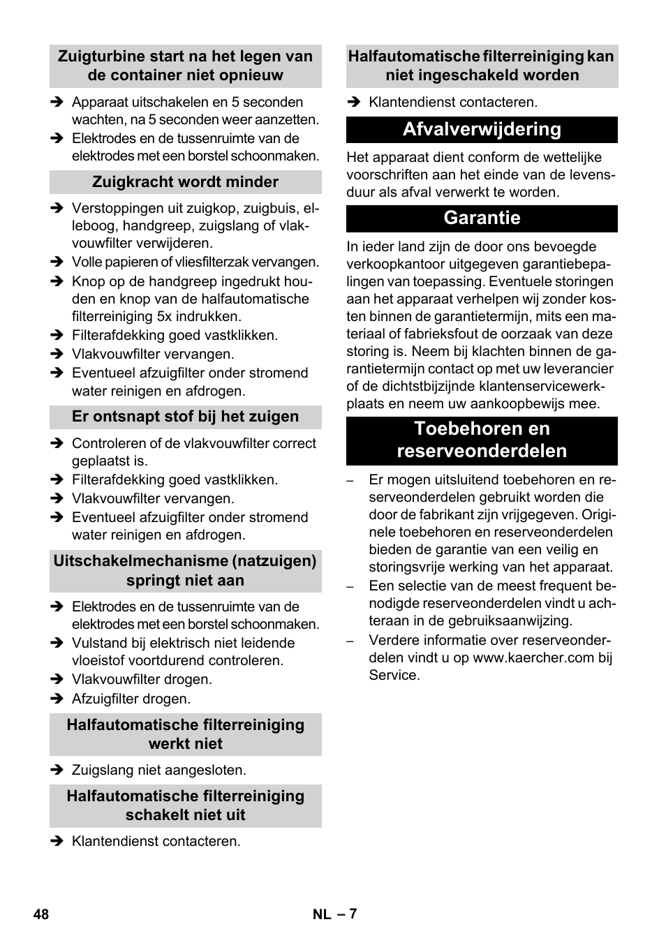 Karcher NT 14-1 Ap Te Adv L User Manual | Page 48 / 248