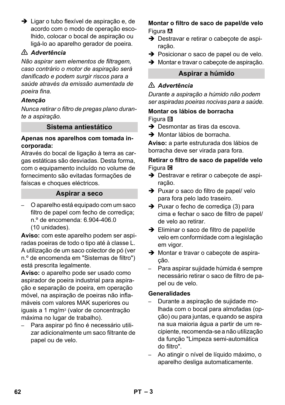 Karcher NT 14-1 Ap Te Adv L User Manual | Page 62 / 248