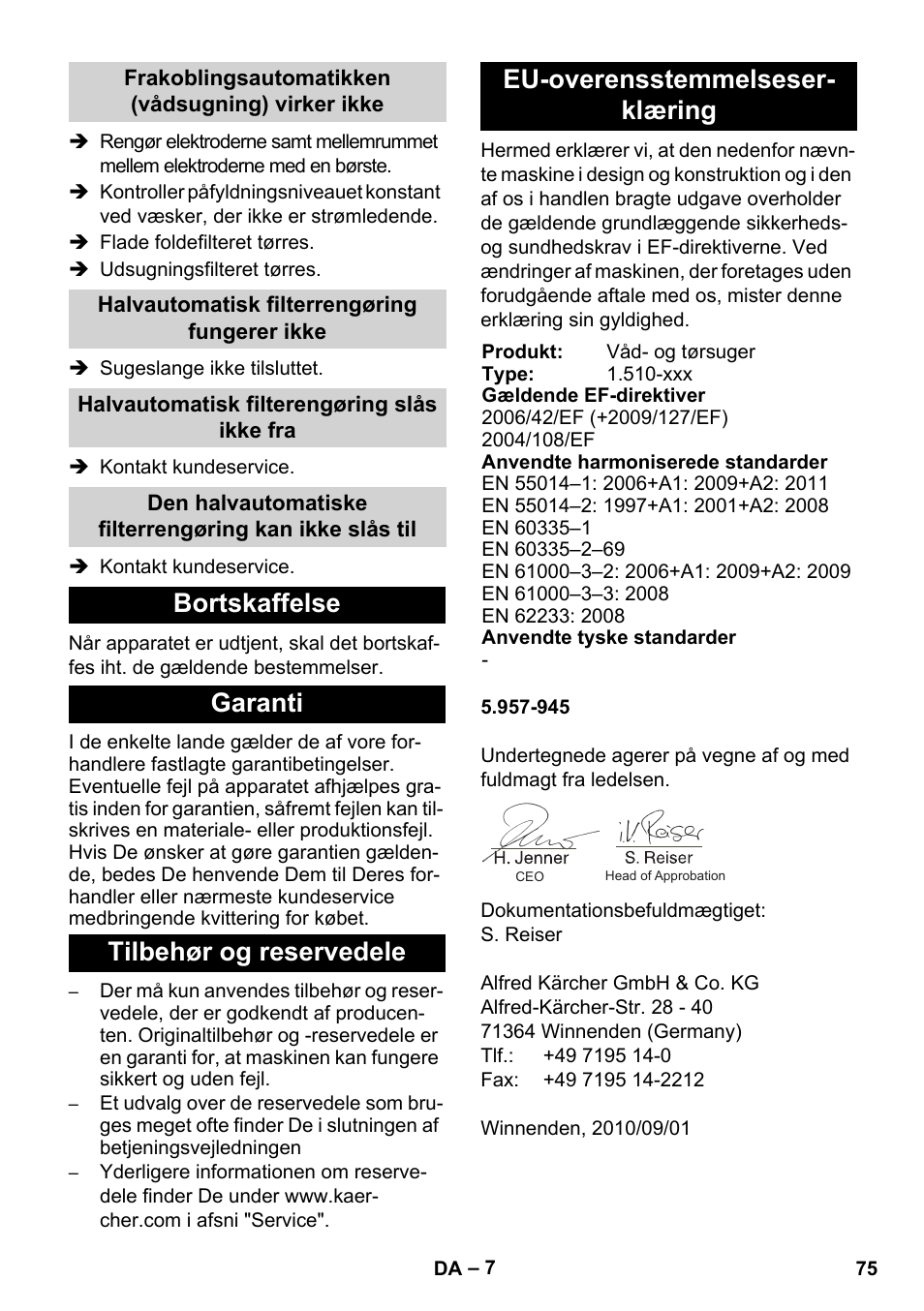 Karcher NT 14-1 Ap Te Adv L User Manual | Page 75 / 248