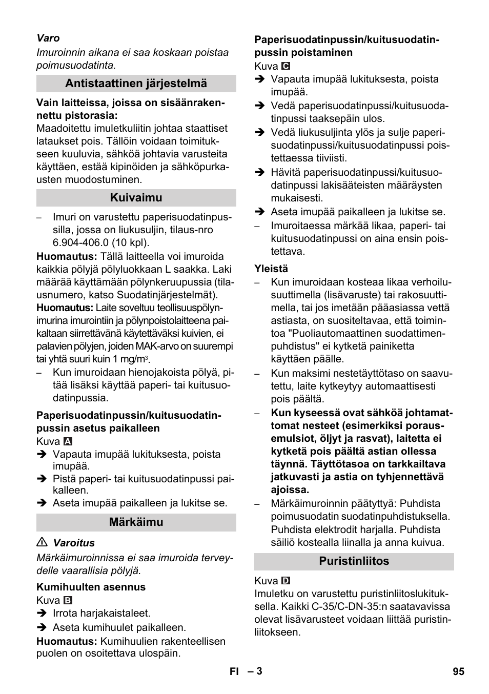 Karcher NT 14-1 Ap Te Adv L User Manual | Page 95 / 248