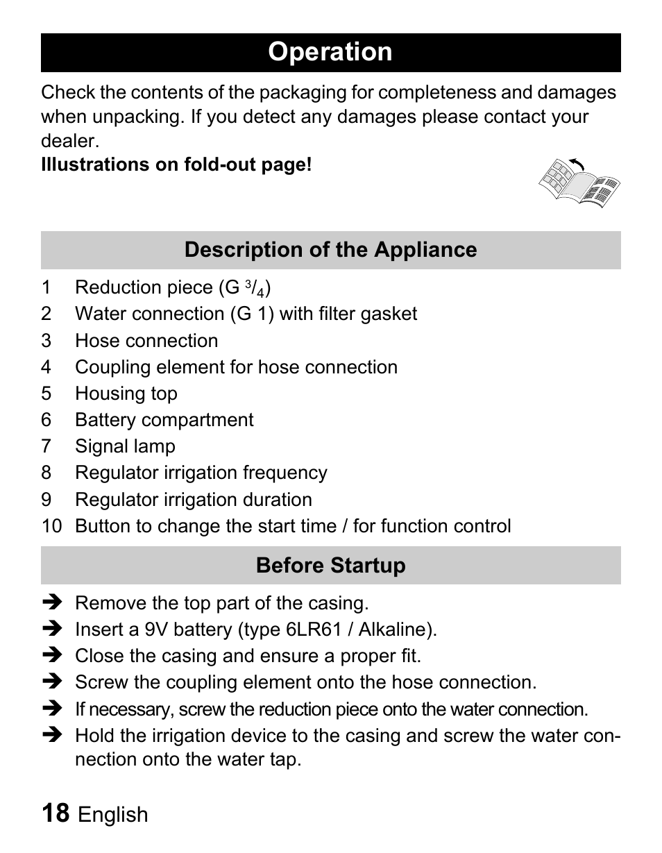 Operation | Karcher Centralina irrigazione WT 4-000 User Manual | Page 18 / 86