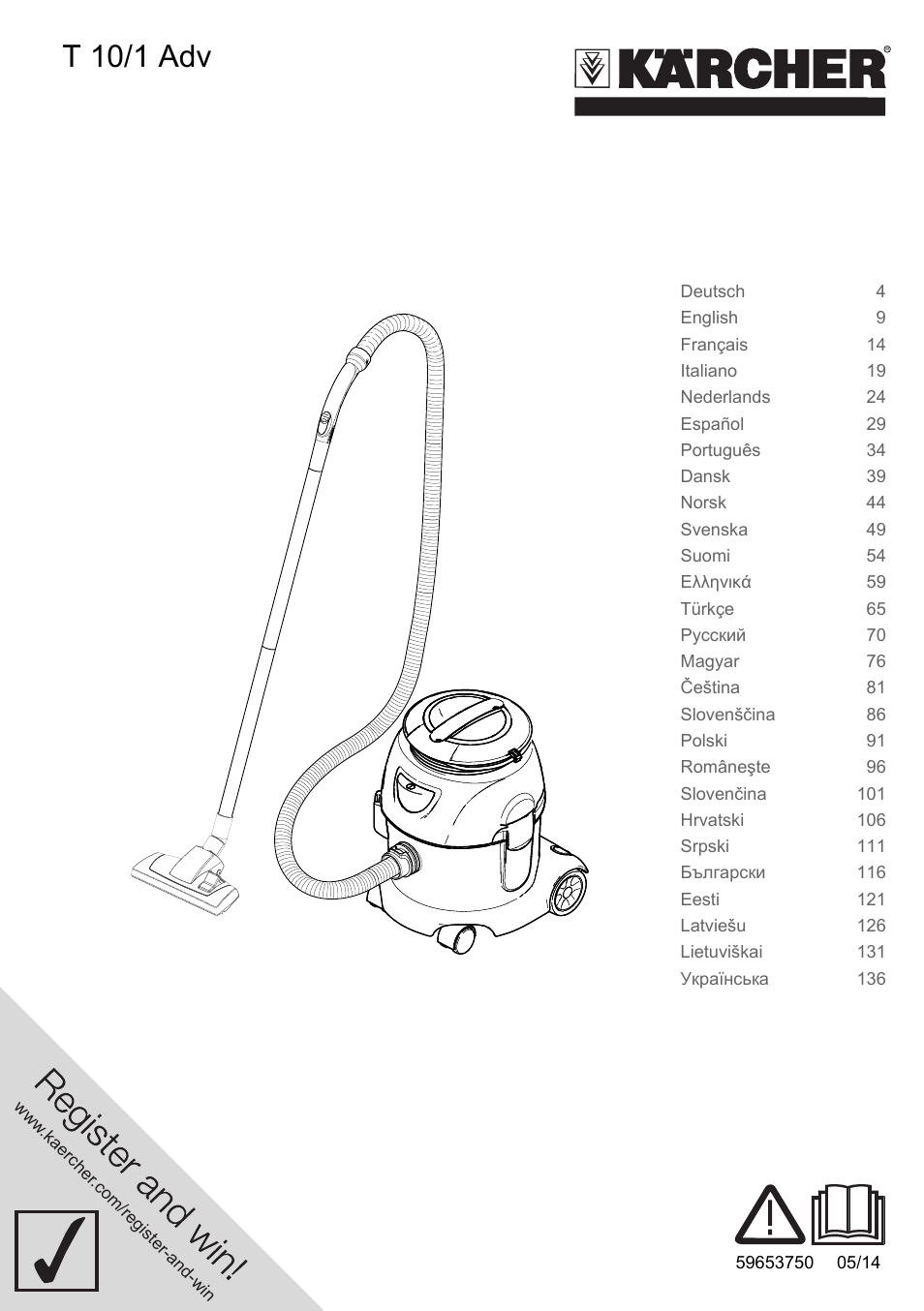 Karcher T 10-1 Adv User Manual | 144 pages