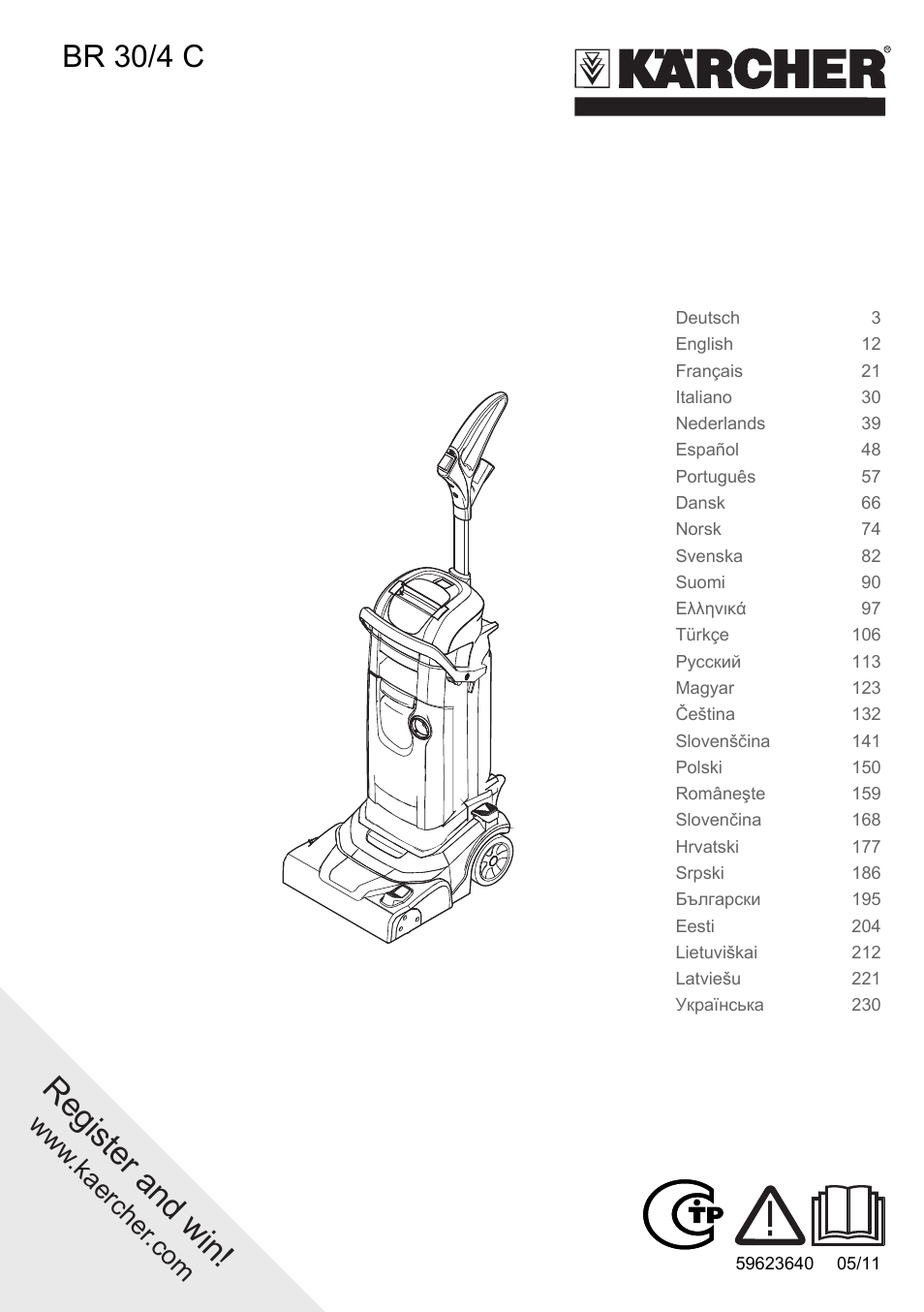 Karcher BR 30-4 C Adv User Manual | 244 pages