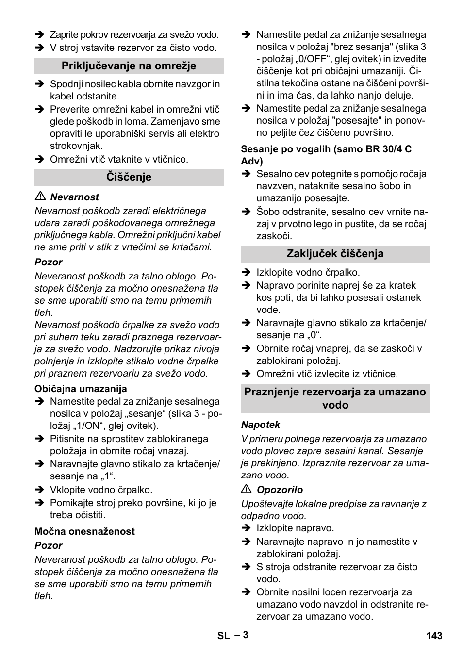 Karcher BR 30-4 C Adv User Manual | Page 143 / 244