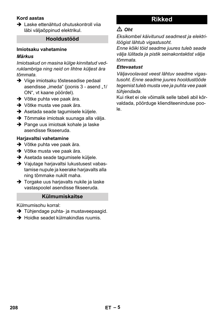 Rikked | Karcher BR 30-4 C Adv User Manual | Page 208 / 244