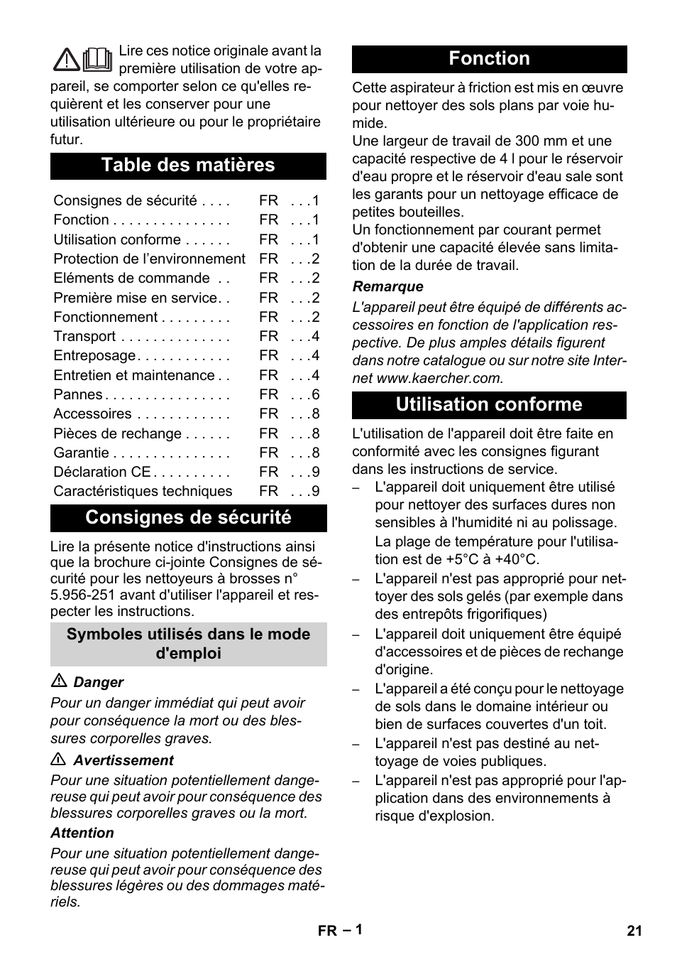 Karcher BR 30-4 C Adv User Manual | Page 21 / 244