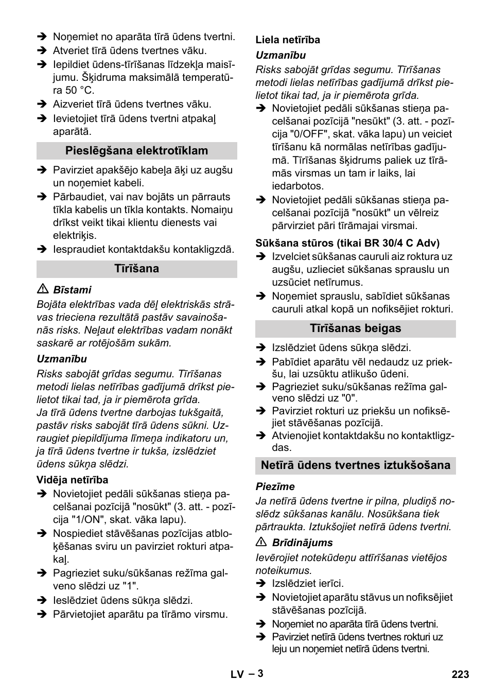 Karcher BR 30-4 C Adv User Manual | Page 223 / 244