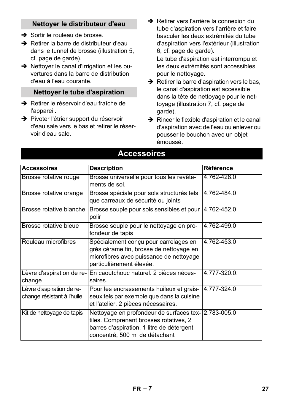 Accessoires | Karcher BR 30-4 C Adv User Manual | Page 27 / 244