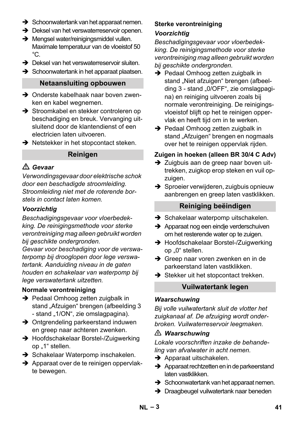 Karcher BR 30-4 C Adv User Manual | Page 41 / 244