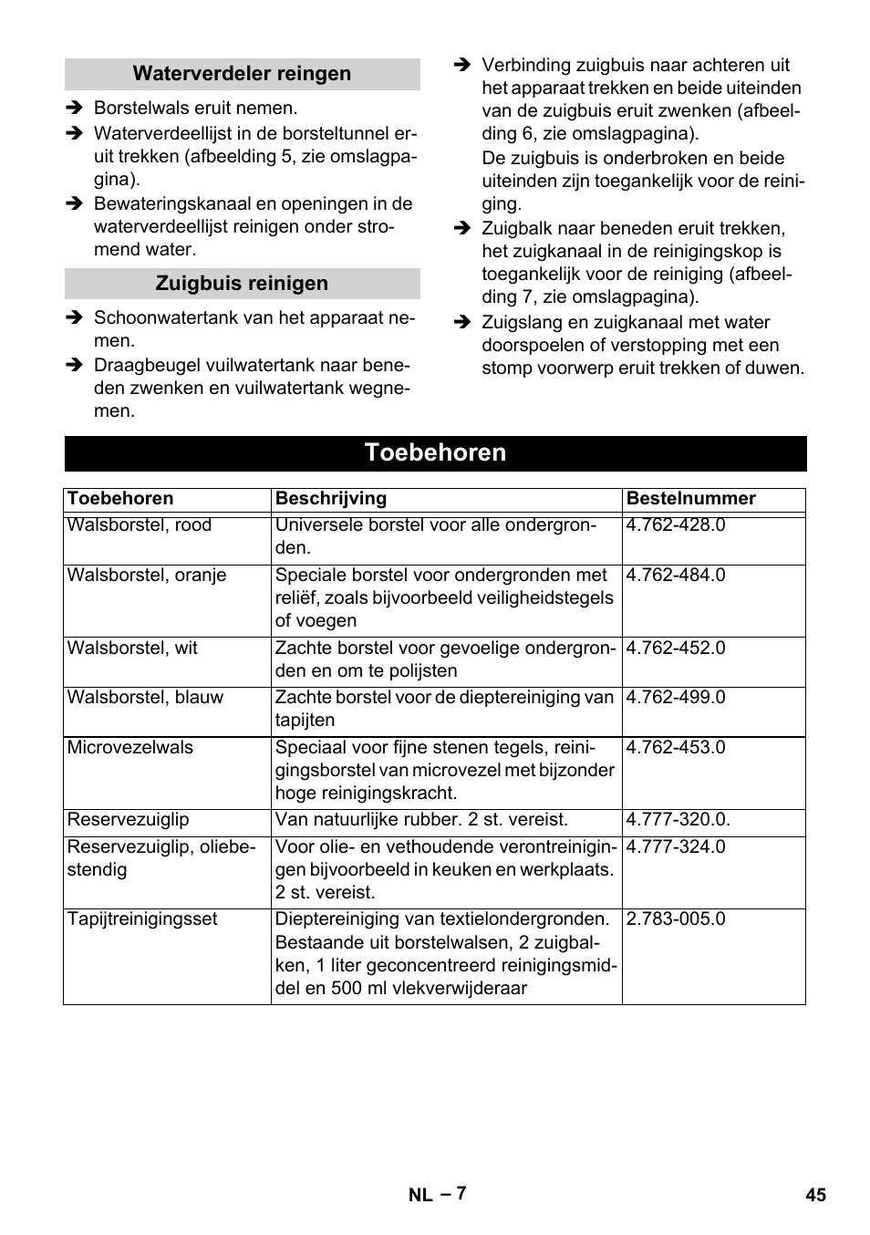 Toebehoren | Karcher BR 30-4 C Adv User Manual | Page 45 / 244