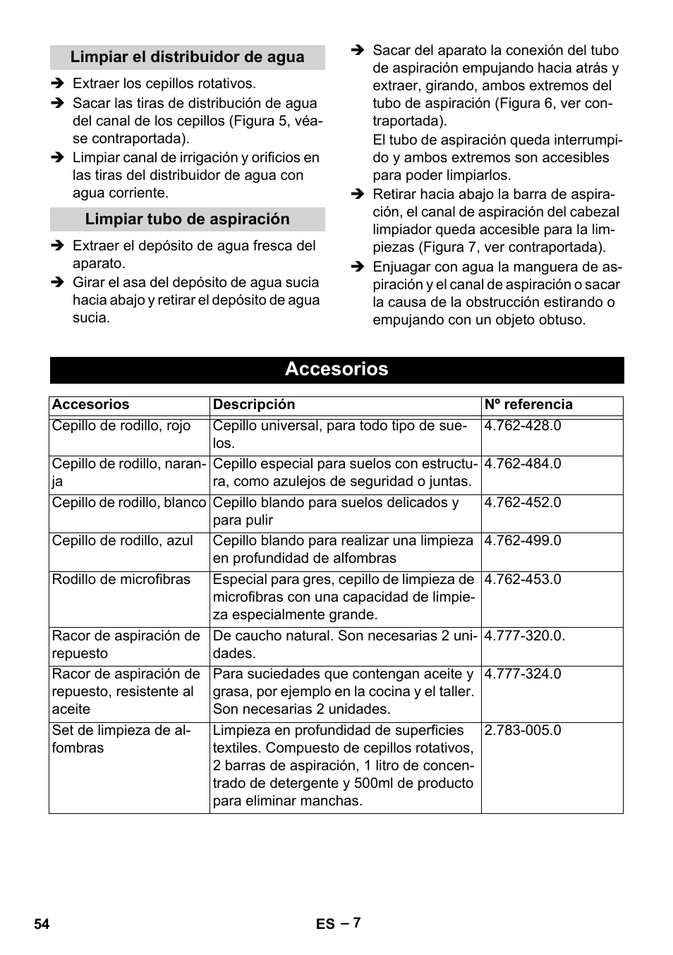Accesorios | Karcher BR 30-4 C Adv User Manual | Page 54 / 244