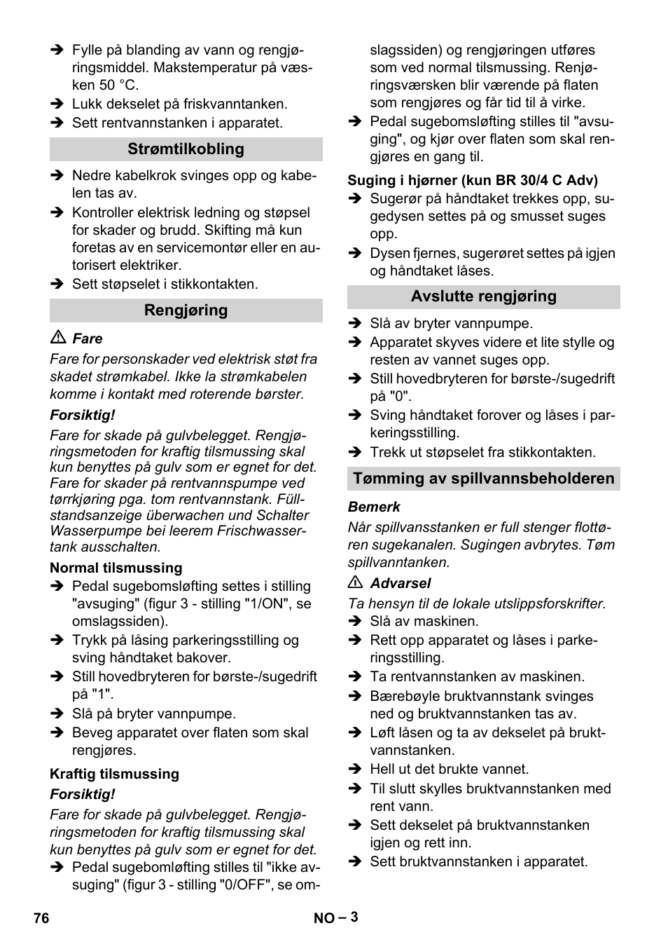 Karcher BR 30-4 C Adv User Manual | Page 76 / 244