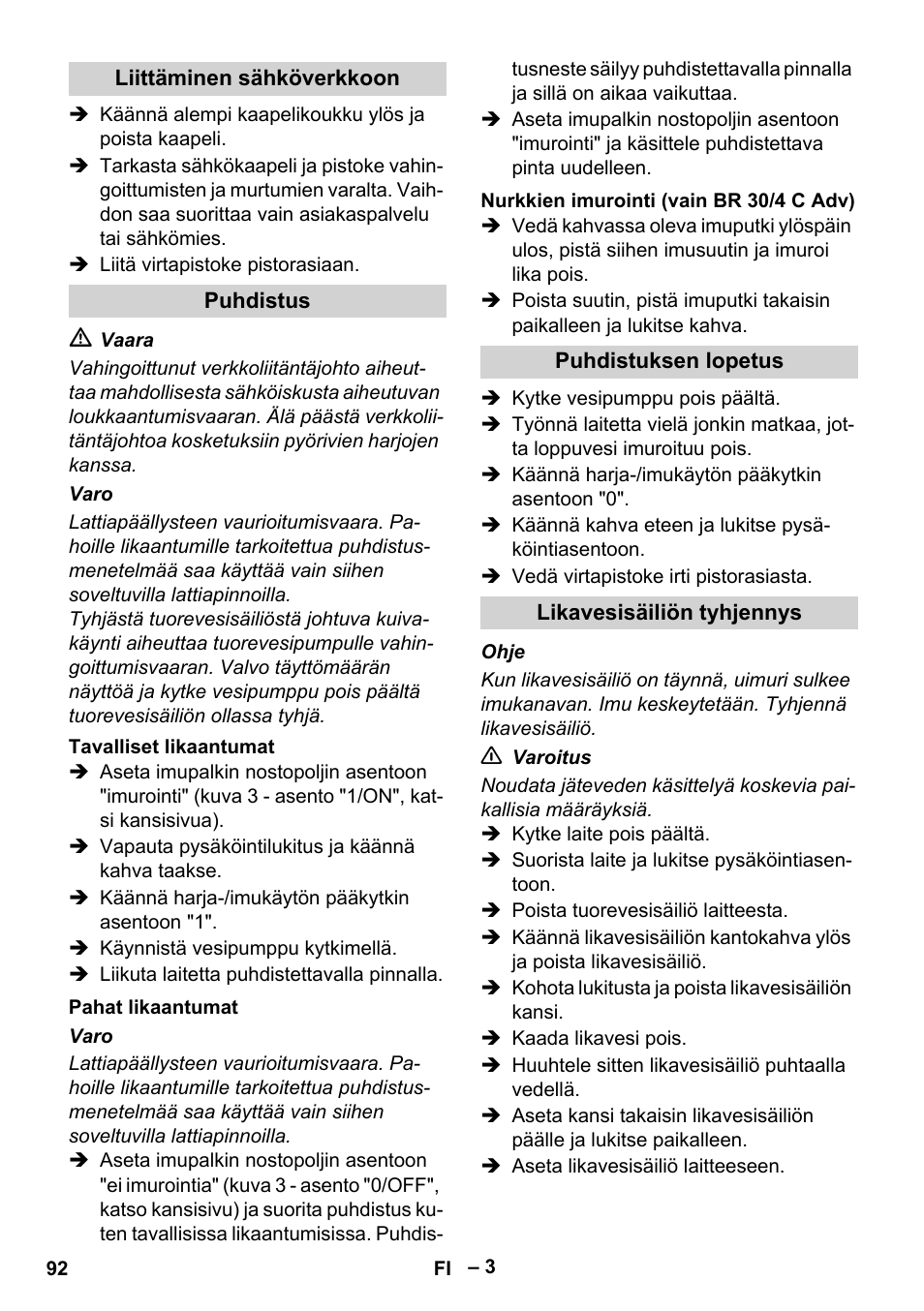 Karcher BR 30-4 C Adv User Manual | Page 92 / 244