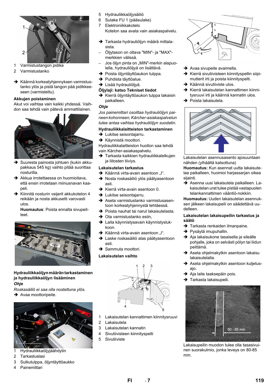 Karcher KM 150-500 BAT User Manual | Page 119 / 332