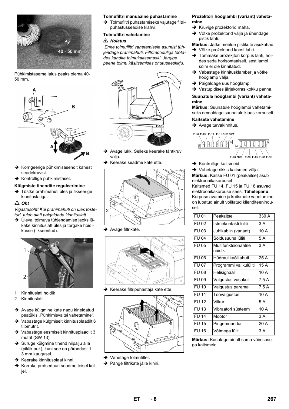 Karcher KM 150-500 BAT User Manual | Page 267 / 332