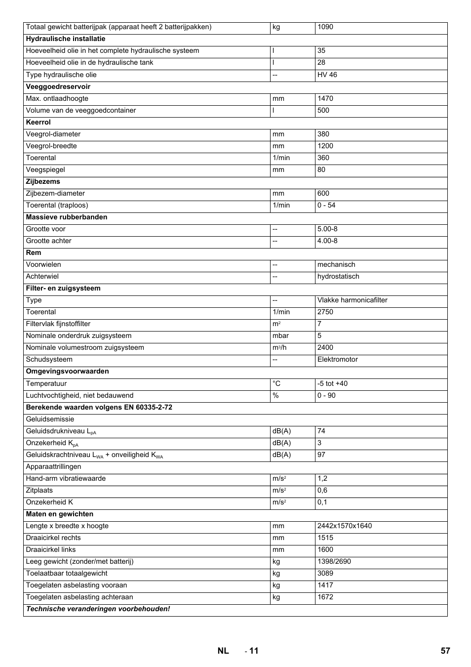 Karcher KM 150-500 BAT User Manual | Page 57 / 332