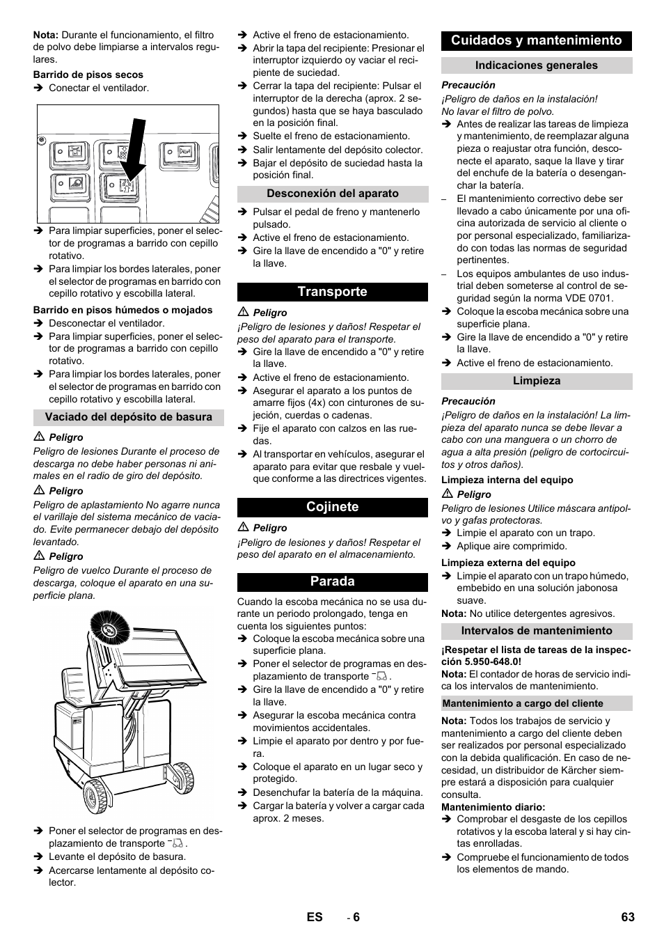 Karcher KM 150-500 BAT User Manual | Page 63 / 332