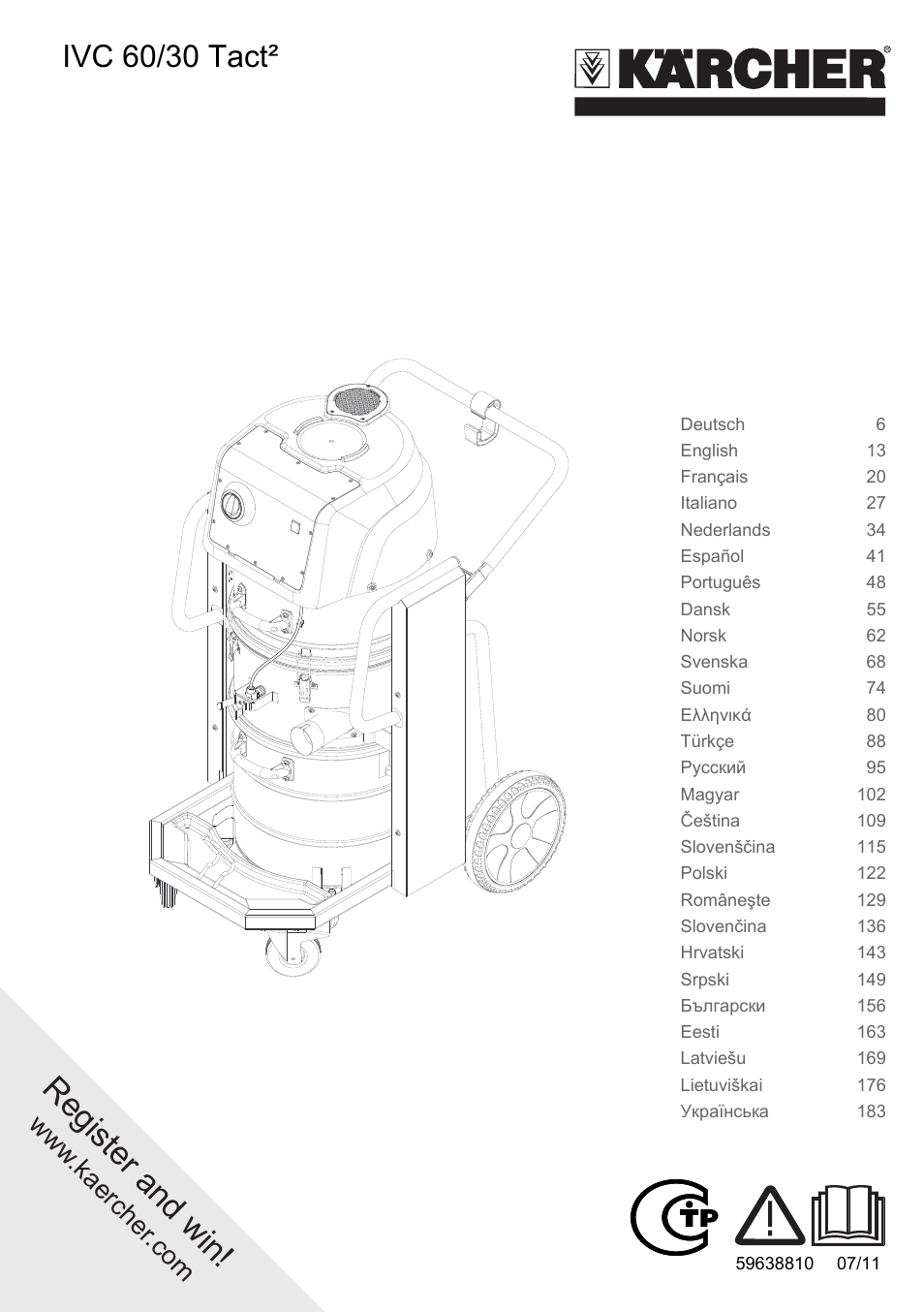 Karcher IVC 60-30 Tact User Manual | 192 pages