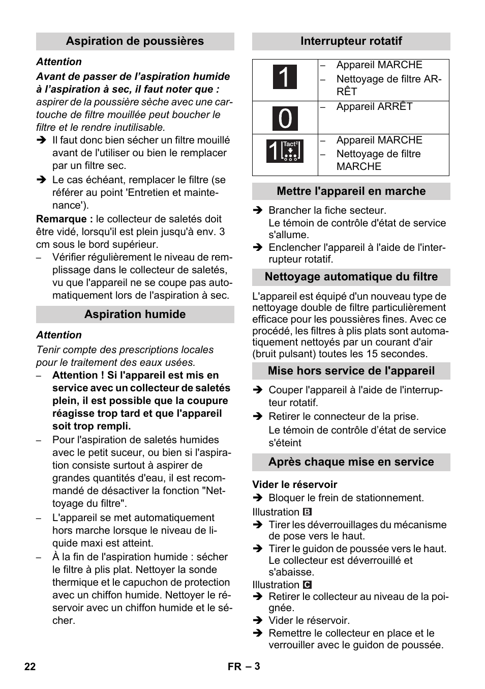 Karcher IVC 60-30 Tact User Manual | Page 22 / 192