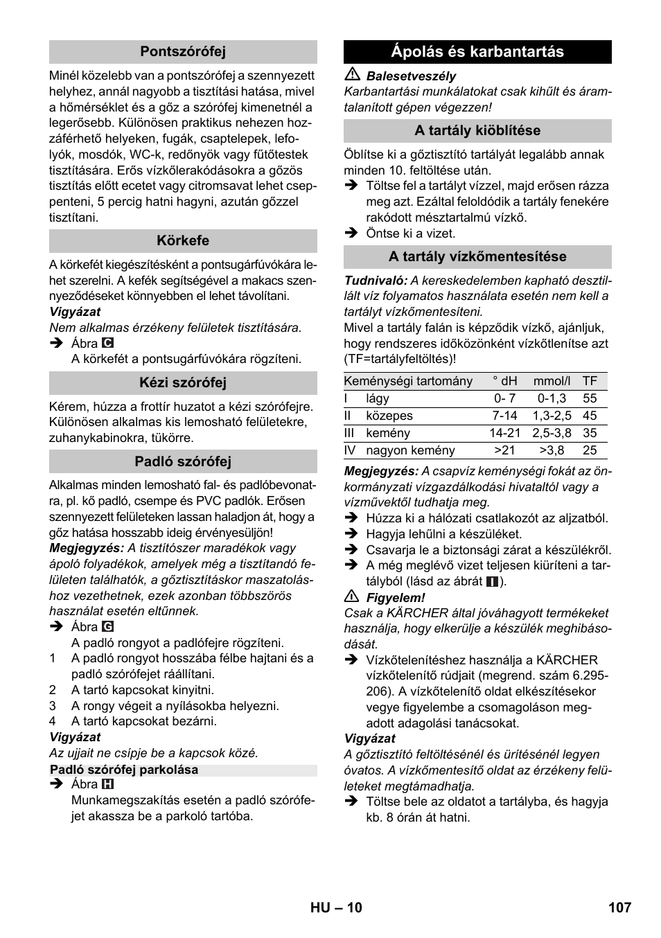 Karcher SC 1-020 User Manual | Page 107 / 202