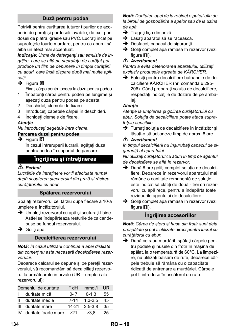 Karcher SC 1-020 User Manual | Page 134 / 202