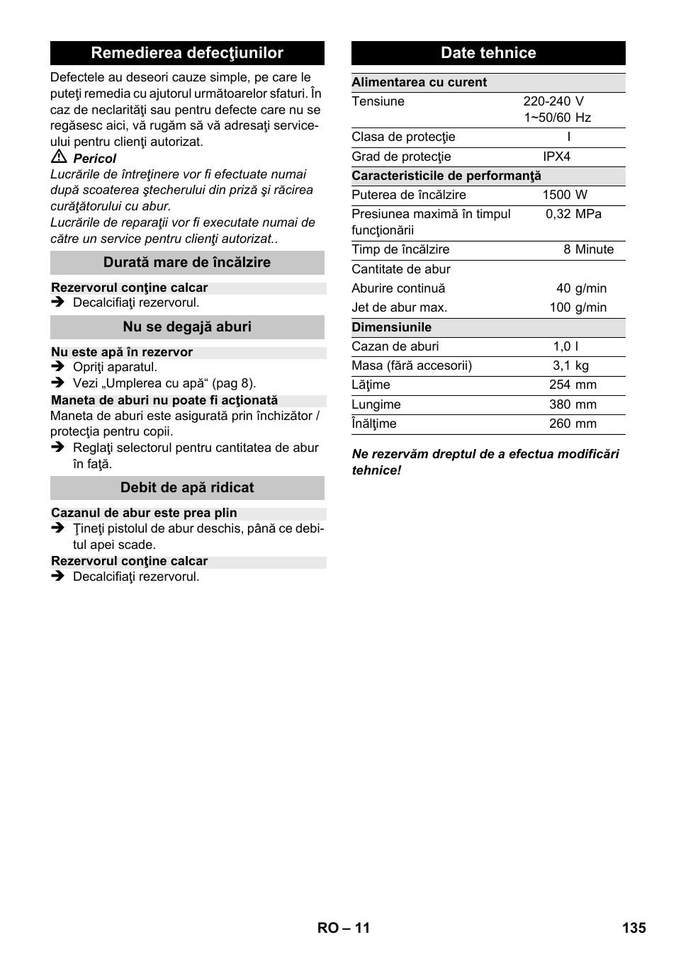 Karcher SC 1-020 User Manual | Page 135 / 202